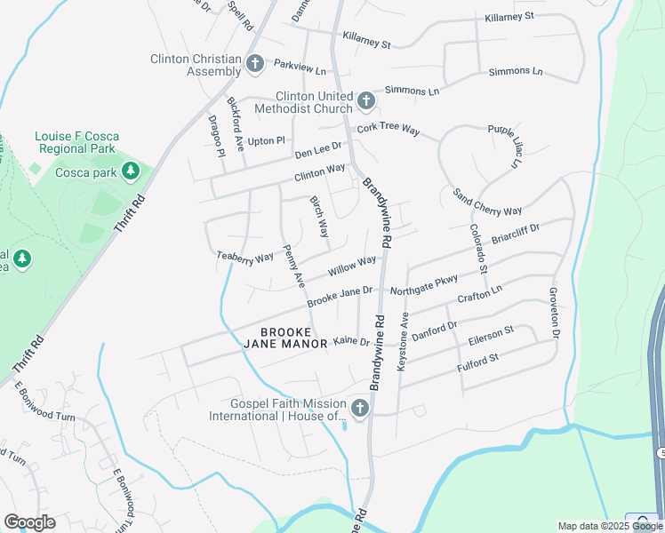 map of restaurants, bars, coffee shops, grocery stores, and more near 6310 Willow Way in Clinton