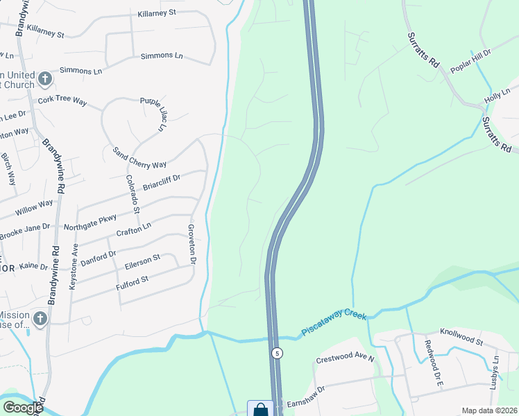 map of restaurants, bars, coffee shops, grocery stores, and more near 7203 Purple Ash Court in Clinton