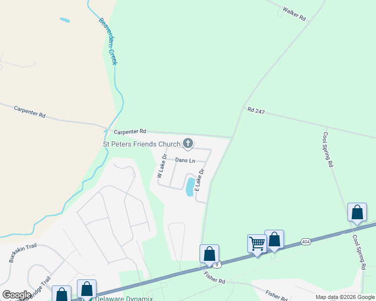 map of restaurants, bars, coffee shops, grocery stores, and more near 214 North Lake Drive in Milton