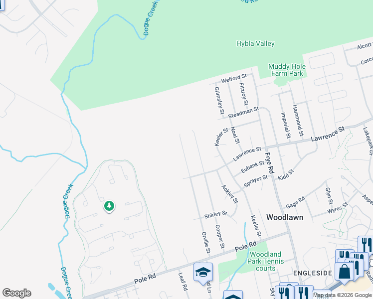 map of restaurants, bars, coffee shops, grocery stores, and more near 8107 Orville Street in Alexandria