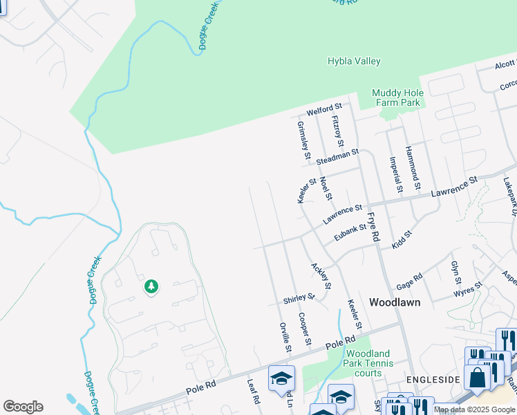 map of restaurants, bars, coffee shops, grocery stores, and more near 8107 Orville Street in Alexandria