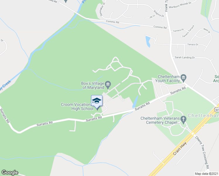 map of restaurants, bars, coffee shops, grocery stores, and more near 11001 Frank Tippett Road in Cheltenham