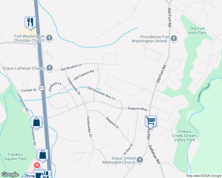 map of restaurants, bars, coffee shops, grocery stores, and more near 1605 Lee Road in Fort Washington