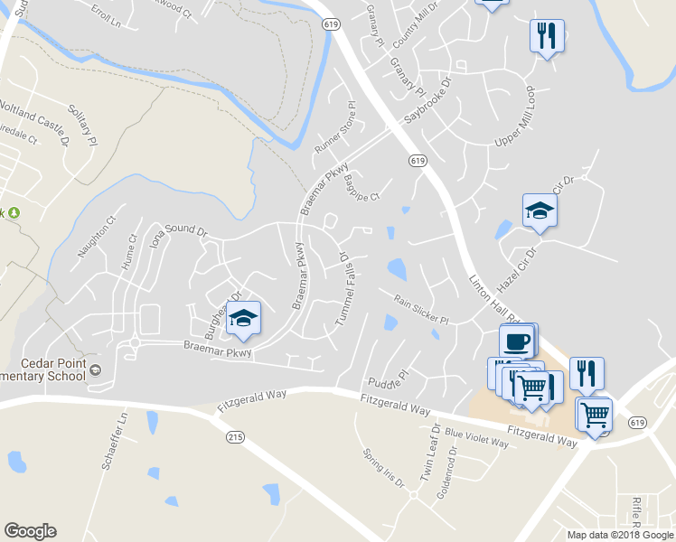 map of restaurants, bars, coffee shops, grocery stores, and more near 12175 Hopper Lane in Bristow