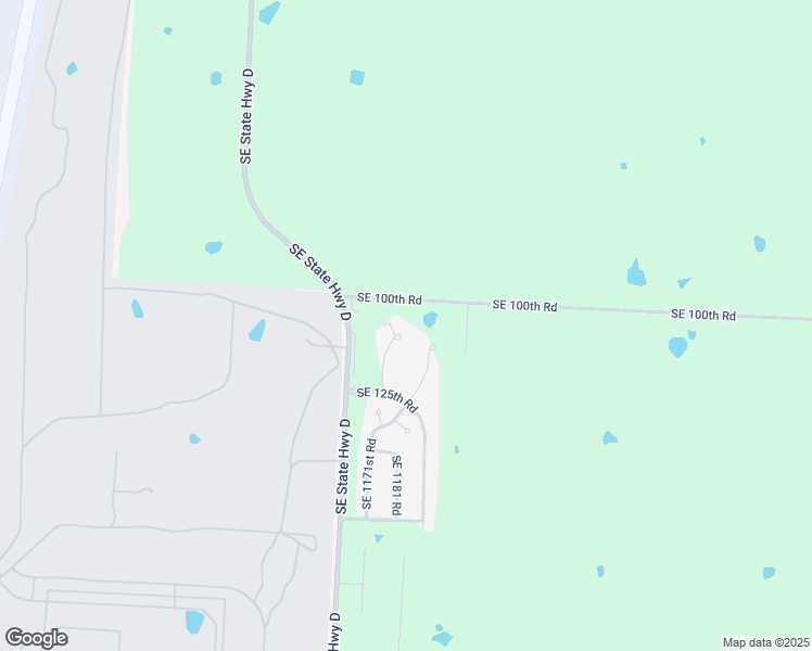 map of restaurants, bars, coffee shops, grocery stores, and more near 112 Southeast 1171st Road in Knob Noster