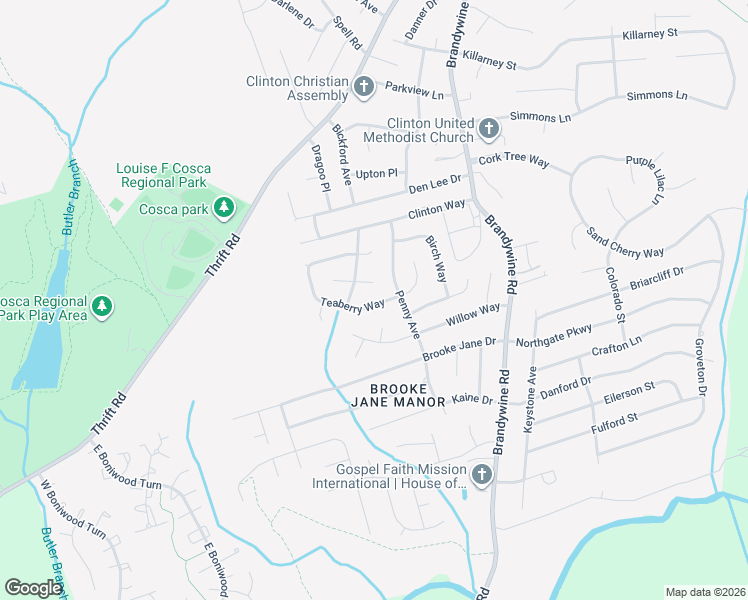 map of restaurants, bars, coffee shops, grocery stores, and more near 6208 Teaberry Way in Clinton