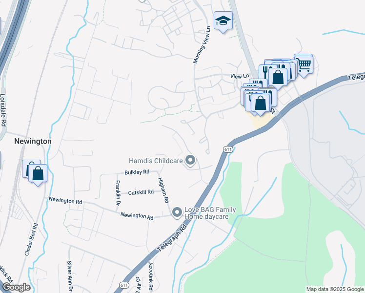 map of restaurants, bars, coffee shops, grocery stores, and more near 8048 Winstead Manor Lane in Lorton