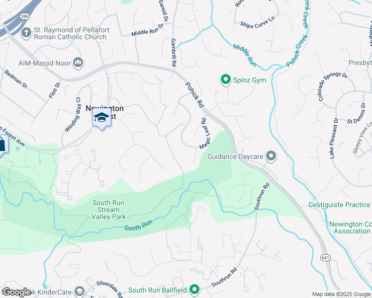 map of restaurants, bars, coffee shops, grocery stores, and more near 8337 Magic Leaf Road in Springfield