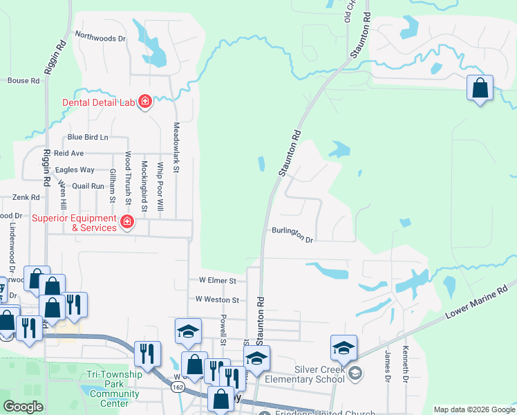 map of restaurants, bars, coffee shops, grocery stores, and more near 217 Remington Court in Troy