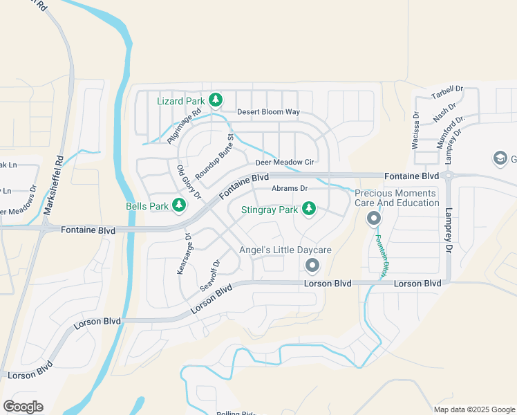 map of restaurants, bars, coffee shops, grocery stores, and more near Declaration Drive in Colorado Springs