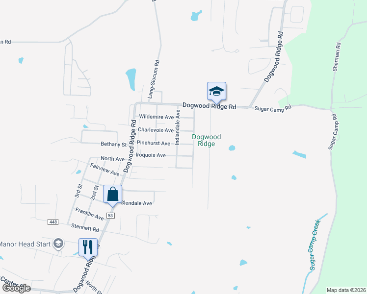 map of restaurants, bars, coffee shops, grocery stores, and more near 1221 Pinehurst Avenue in Wheelersburg
