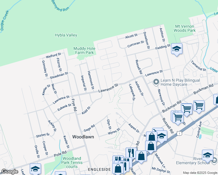 map of restaurants, bars, coffee shops, grocery stores, and more near 8077 Saint Annes Court in Alexandria