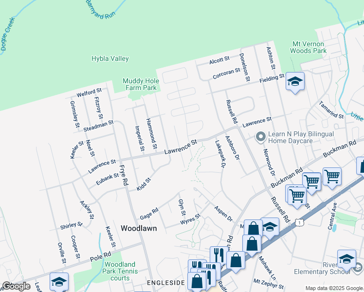 map of restaurants, bars, coffee shops, grocery stores, and more near 8077 Saint Annes Court in Alexandria