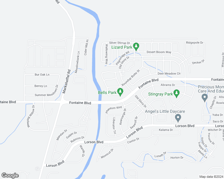 map of restaurants, bars, coffee shops, grocery stores, and more near 6557 Roundup Butte Street in Colorado Springs