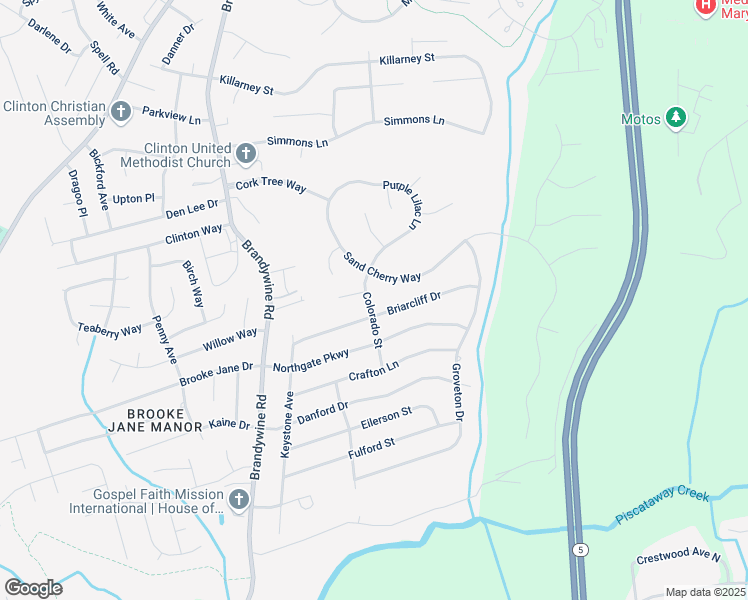 map of restaurants, bars, coffee shops, grocery stores, and more near 11104 Colorado Street in Clinton