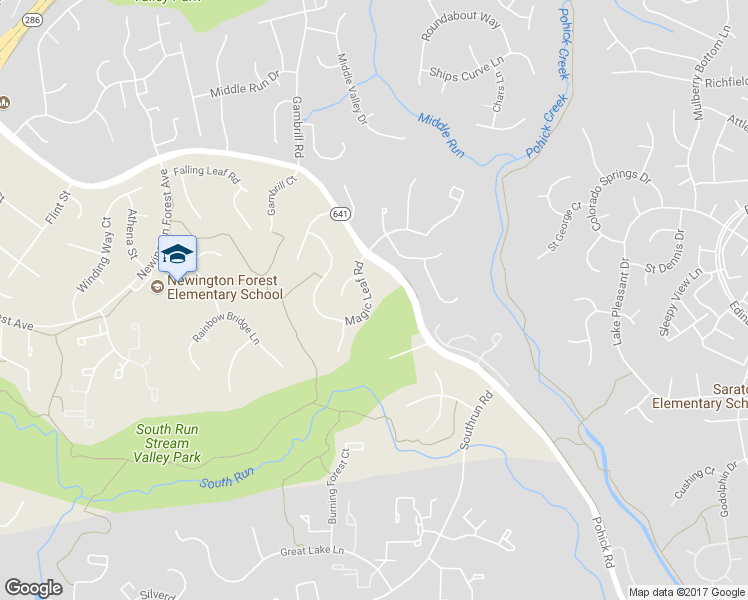 map of restaurants, bars, coffee shops, grocery stores, and more near 8317 Magic Leaf Road in Springfield