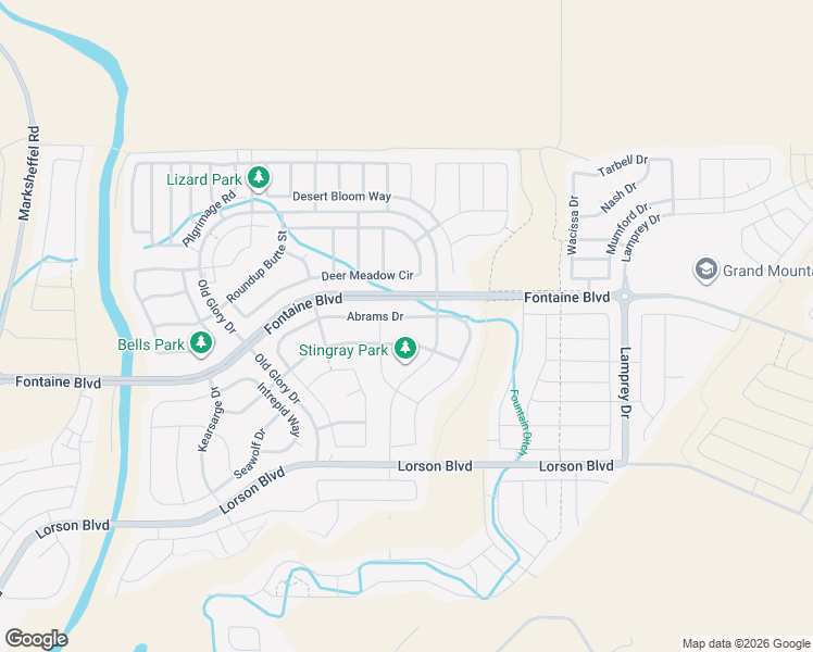 map of restaurants, bars, coffee shops, grocery stores, and more near 10387 Abrams Drive in Colorado Springs