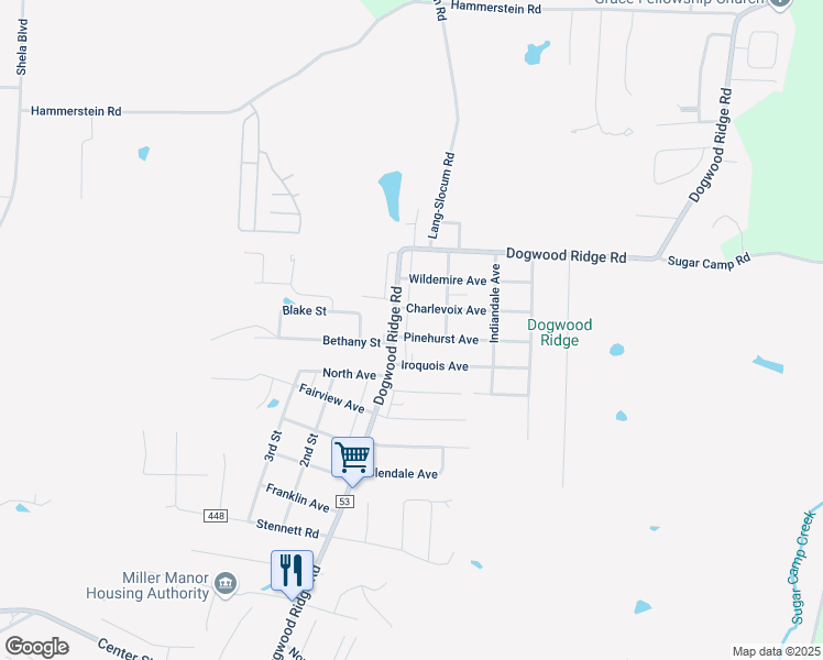 map of restaurants, bars, coffee shops, grocery stores, and more near 1634 Dogwood Ridge Road in Wheelersburg
