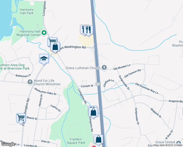 map of restaurants, bars, coffee shops, grocery stores, and more near 10909 Indian Head Highway in Fort Washington