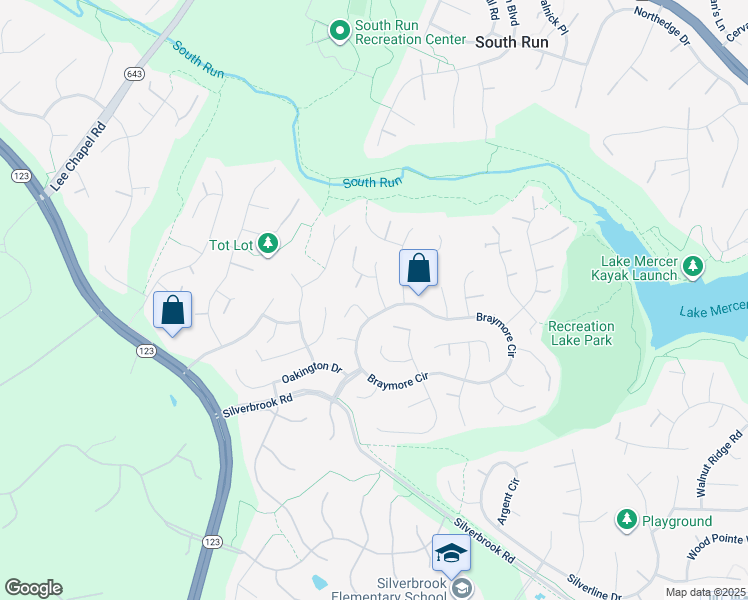map of restaurants, bars, coffee shops, grocery stores, and more near 7912 Greenebrook Court in Fairfax Station