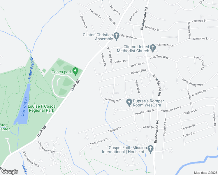 map of restaurants, bars, coffee shops, grocery stores, and more near 6115 Hemlock Way in Clinton