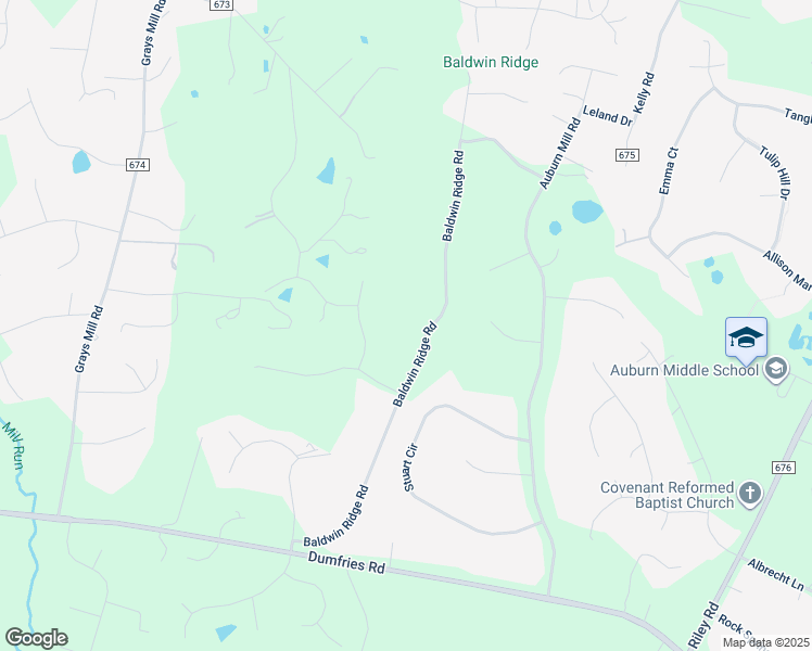 map of restaurants, bars, coffee shops, grocery stores, and more near 7250 Baldwin Ridge Road in Warrenton