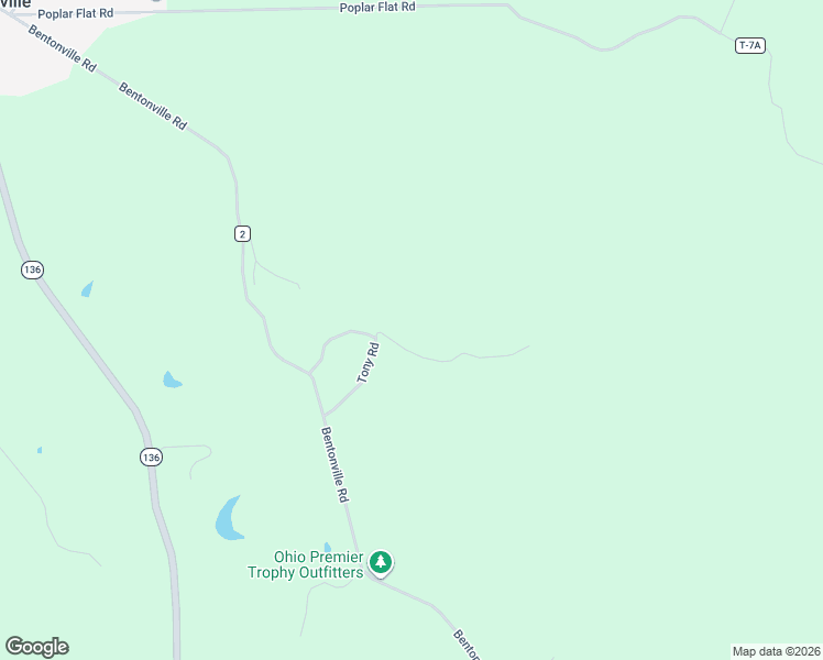 map of restaurants, bars, coffee shops, grocery stores, and more near 160 Tony Road in West Union