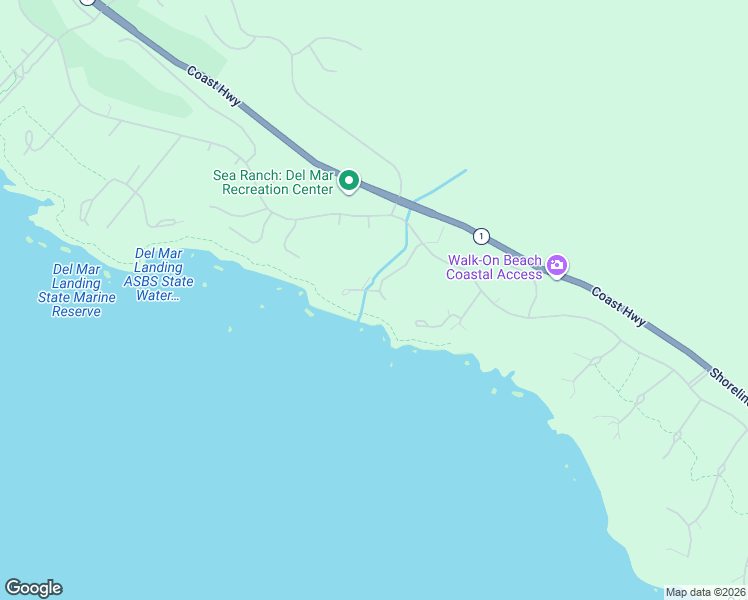 map of restaurants, bars, coffee shops, grocery stores, and more near 211 Sea Drift in Sea Ranch