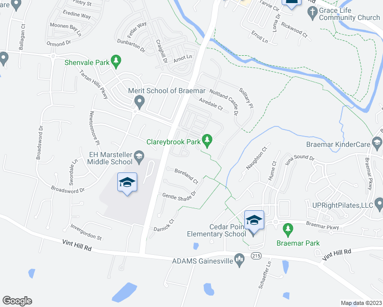 map of restaurants, bars, coffee shops, grocery stores, and more near 12817 Wishing Well Way in Bristow