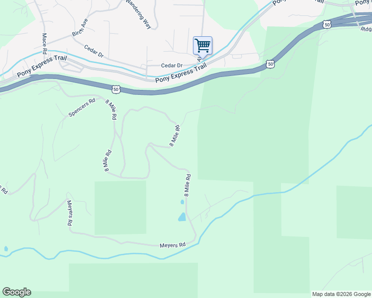 map of restaurants, bars, coffee shops, grocery stores, and more near 5150-5156 8 Mile Road in Camino