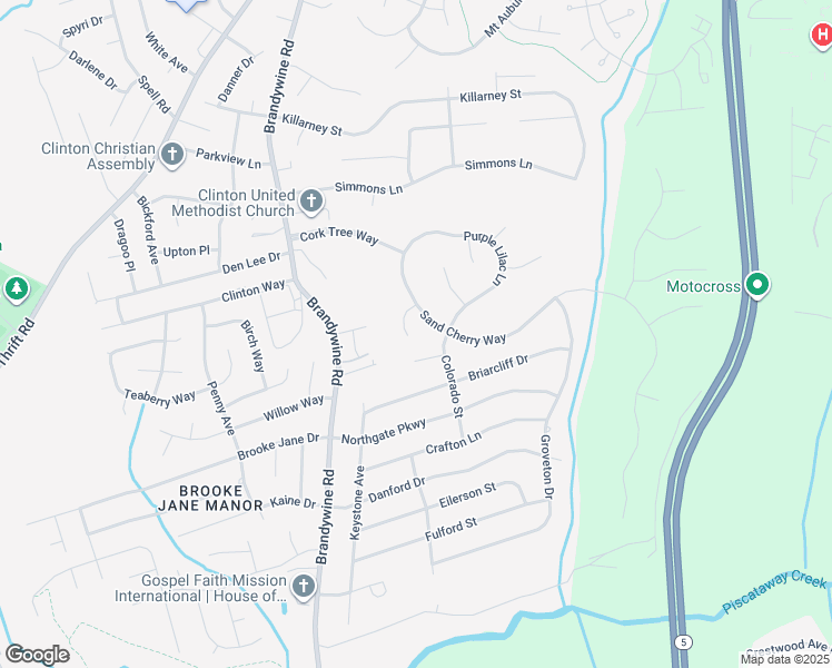 map of restaurants, bars, coffee shops, grocery stores, and more near 10910 Hackberry Court in Clinton