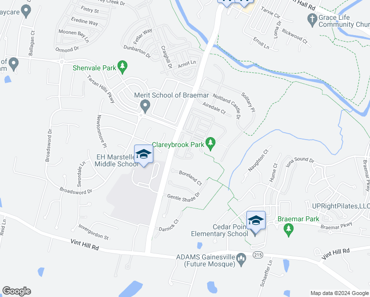 map of restaurants, bars, coffee shops, grocery stores, and more near 9990 Shortbread Way in Bristow