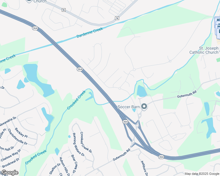 map of restaurants, bars, coffee shops, grocery stores, and more near Cottleville Trails Drive in Cottleville