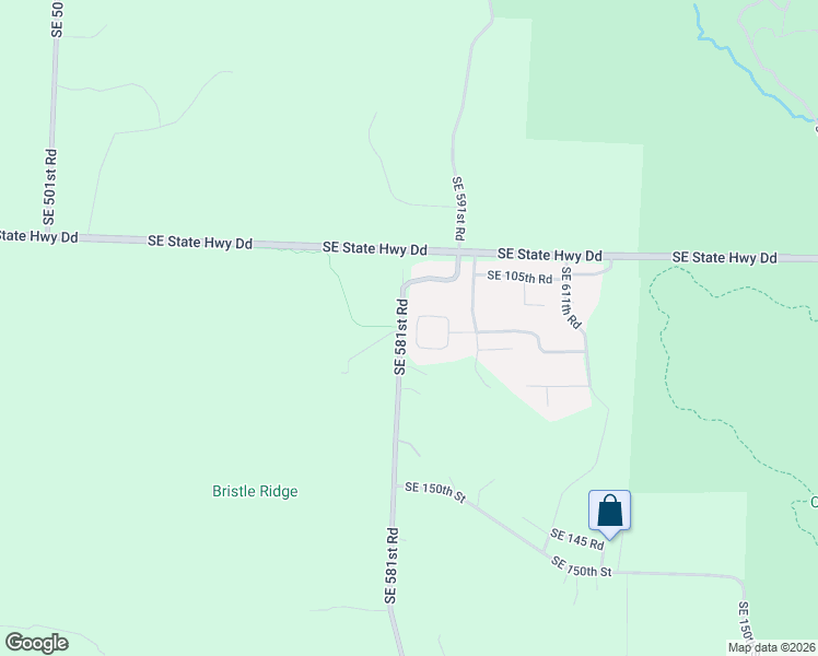 map of restaurants, bars, coffee shops, grocery stores, and more near 566 Southeast 115th Road in Warrensburg