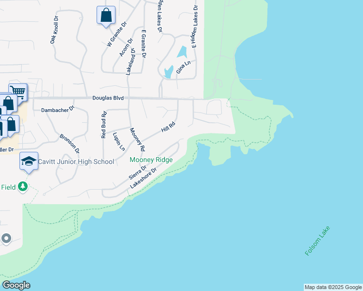 map of restaurants, bars, coffee shops, grocery stores, and more near 7892 Lakeshore Drive in Granite Bay