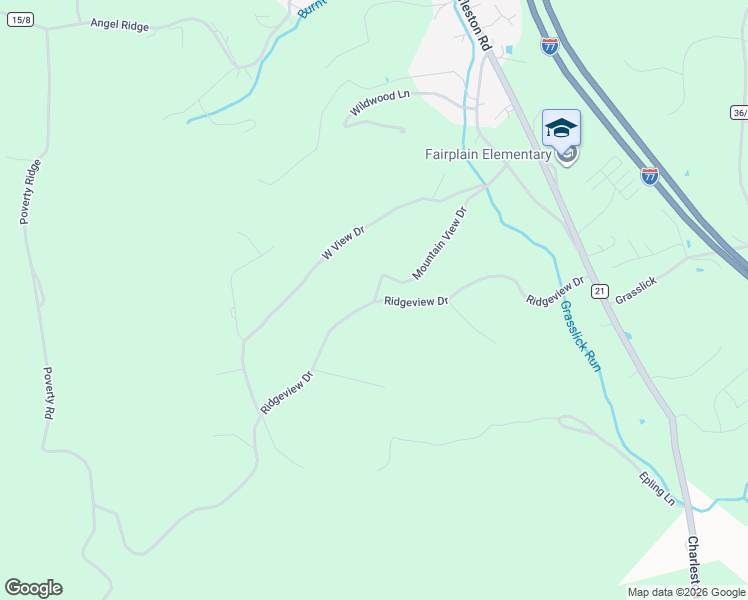 map of restaurants, bars, coffee shops, grocery stores, and more near 34 Mountain View Dr in Ripley