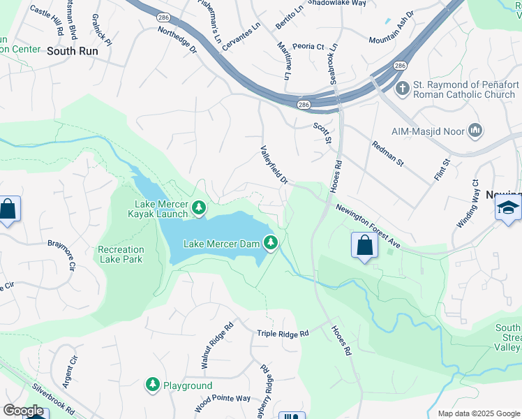 map of restaurants, bars, coffee shops, grocery stores, and more near 9023 Daum Ct in Springfield