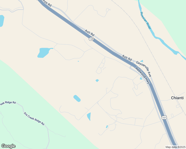 map of restaurants, bars, coffee shops, grocery stores, and more near 24625 Chianti Road in Geyserville