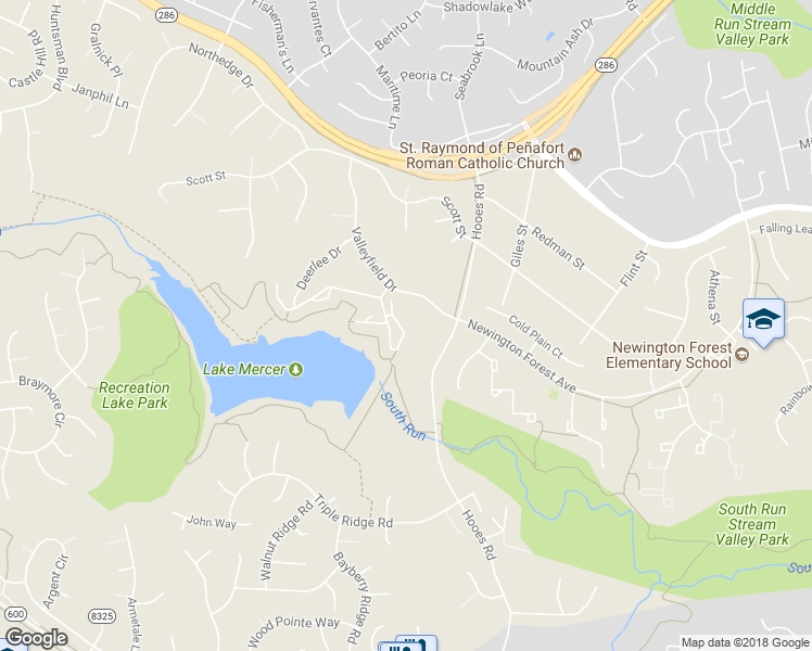 map of restaurants, bars, coffee shops, grocery stores, and more near 8027 Galla Knoll Circle in Springfield