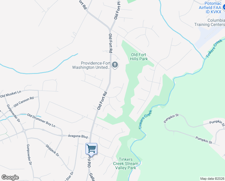 map of restaurants, bars, coffee shops, grocery stores, and more near 2001 Gunstock Court in Fort Washington