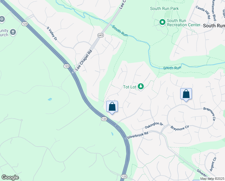 map of restaurants, bars, coffee shops, grocery stores, and more near 9713 Spanish Oak Court in Fairfax Station