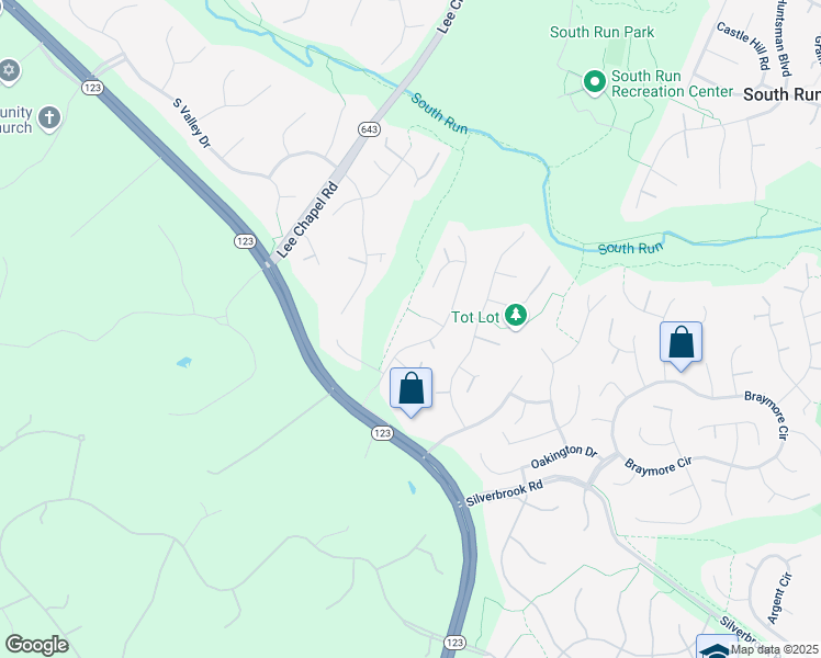 map of restaurants, bars, coffee shops, grocery stores, and more near 9713 Spanish Oak Court in Fairfax Station