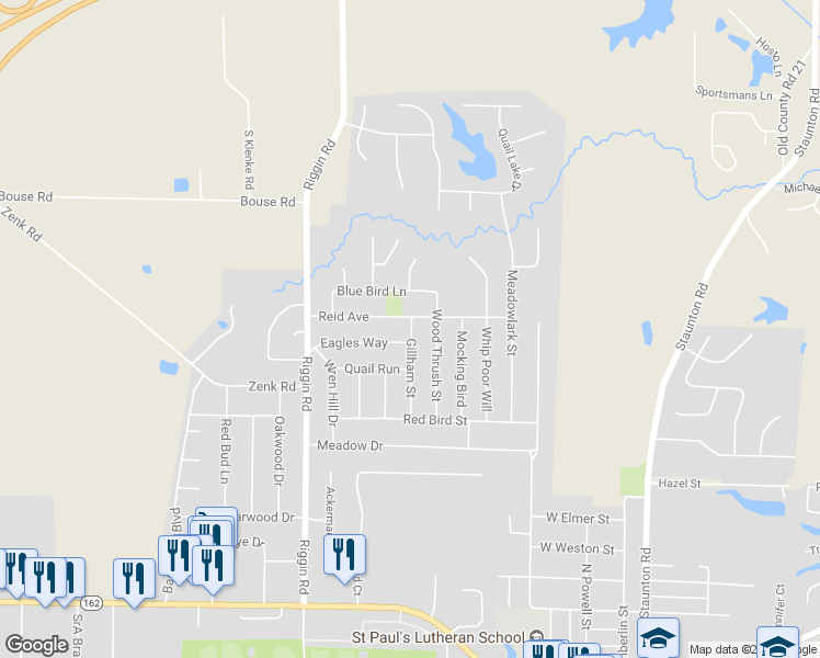 map of restaurants, bars, coffee shops, grocery stores, and more near 536 Gillham Street in Troy