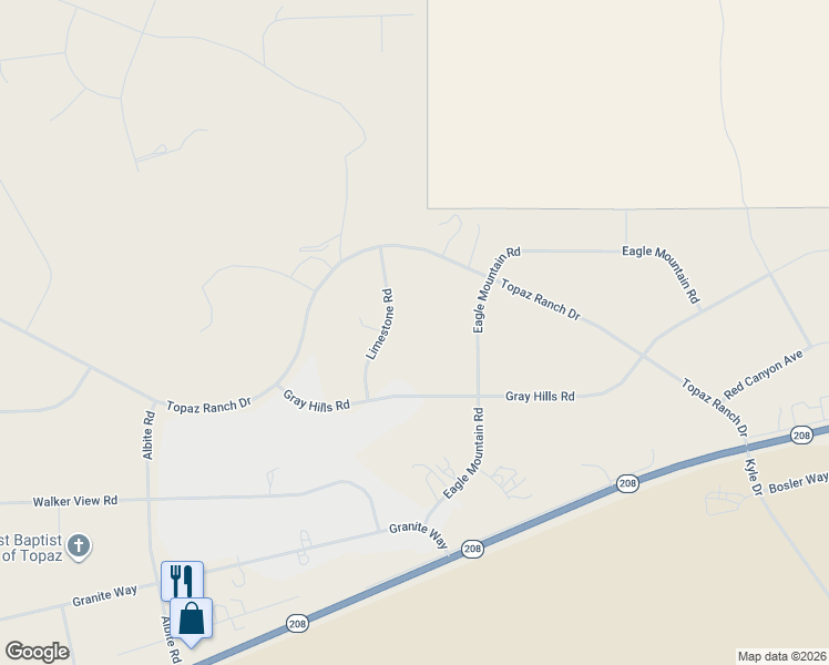 map of restaurants, bars, coffee shops, grocery stores, and more near 1329 Limestone Road in Douglas County