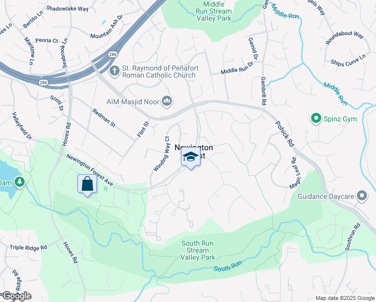map of restaurants, bars, coffee shops, grocery stores, and more near 8069 Athena Street in Springfield