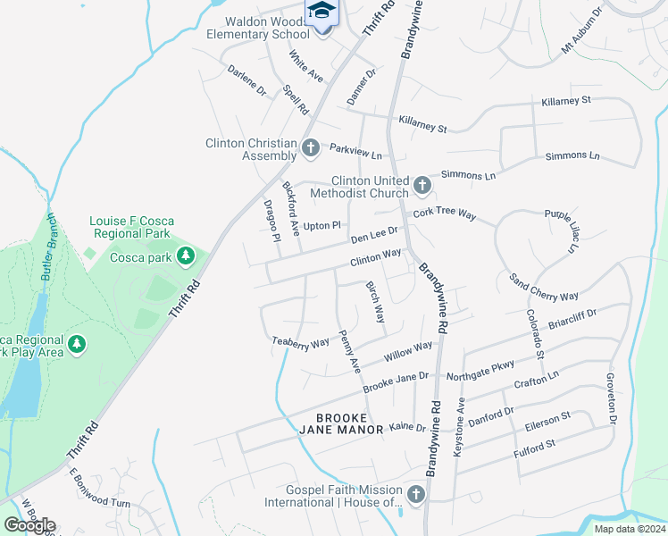 map of restaurants, bars, coffee shops, grocery stores, and more near 6299 Clinton Way in Clinton