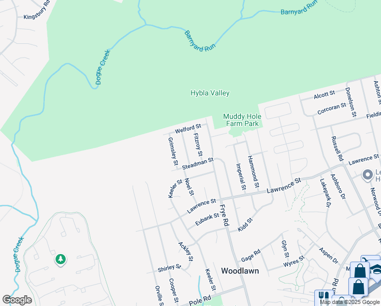 map of restaurants, bars, coffee shops, grocery stores, and more near 7925 Caledonia Street in Alexandria