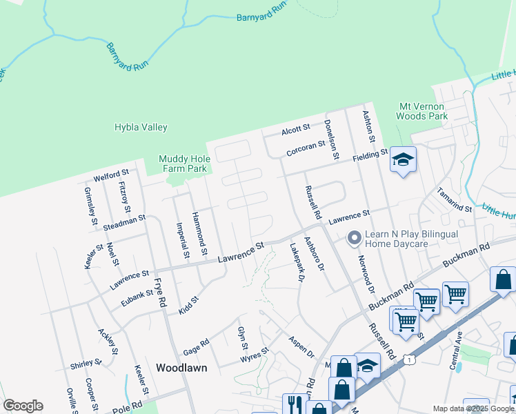 map of restaurants, bars, coffee shops, grocery stores, and more near 4427 Longworthe Square in Alexandria