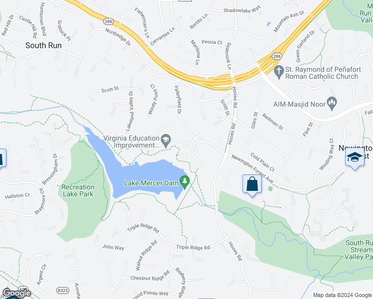 map of restaurants, bars, coffee shops, grocery stores, and more near 9000 Daum Court in Springfield