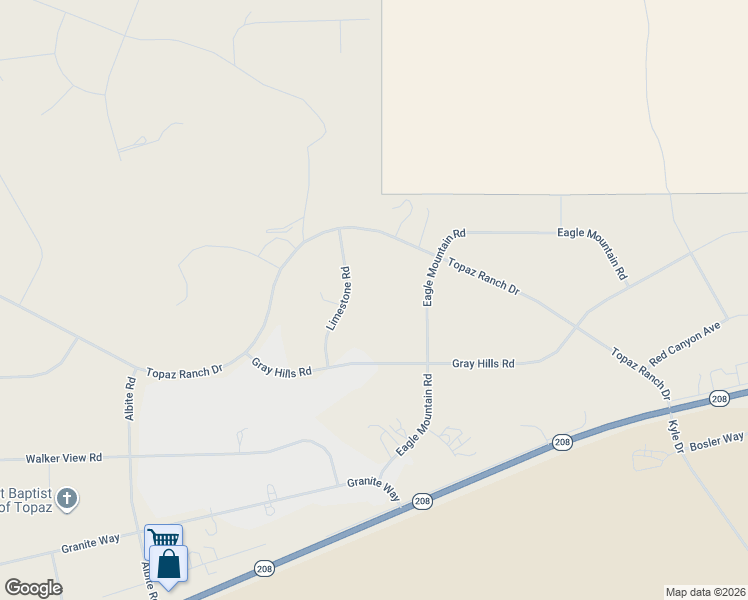 map of restaurants, bars, coffee shops, grocery stores, and more near 1329 Limestone Road in Topaz Ranch Estates